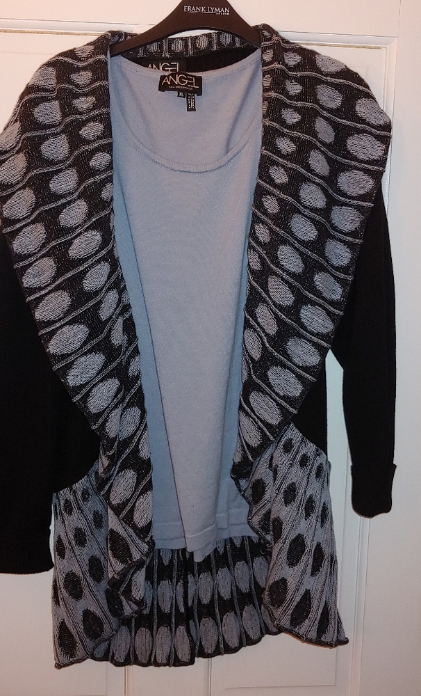 Angel Apparel Black and Baby Blue Sweater w/Shell